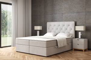 Boxspringbett ROMI Ecru - Breite: 140 cm - H3