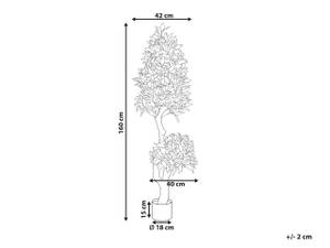 Kunstpflanze LAURELE Schwarz - Grün - Kunststoff - 42 x 160 x 42 cm