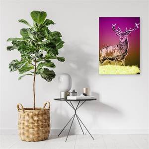 Leinwandbilder Hirsch Tier Natur Lila 40 x 60 cm