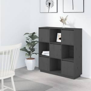 Highboard DE7741 Grau - Massivholz - 35 x 117 x 111 cm