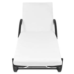 Chaise longue Noir - Métal - 64 x 56 x 193 cm