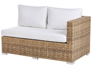 Lounge Set XXL 7-tlg Braun - Cremeweiß - Weiß