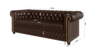 Chesterfield Perry Sofa 3 sitzer Braun