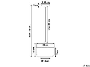 Lampe suspension MURRAY Blanc - Verre - 25 x 117 x 25 cm