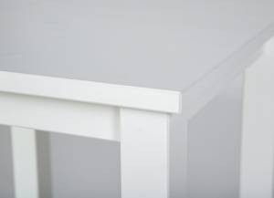 Couchtisch Asgar Weiß - Massivholz - 45 x 55 x 45 cm