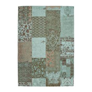 Tapis de salon coton vintage MELODY Turquoise - 160 x 230 cm