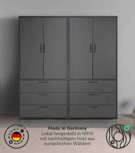 Kleiderschrank Der Grenzenlose I Anthrazit - Breite: 180 cm