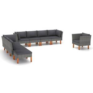 Garten-Sofa-Set (9-teilig) 3011728-3 Grau