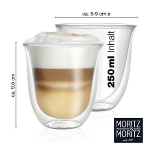 Napoli 6x250ml Kaffeegläser doppelwandig 26 x 13 x 32 cm