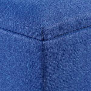 Hocker mit Stauraum Blau - Hellbraun