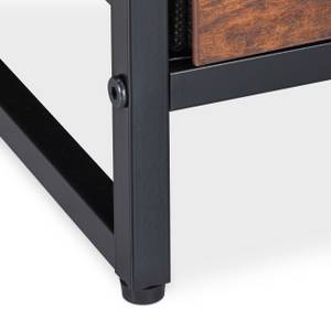 Nachttisch Industrial mit Schublade Schwarz - Braun - Holzwerkstoff - Metall - 45 x 50 x 40 cm