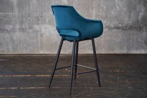 Tabouret de bar ZAJA Velvet 76cm Bleu