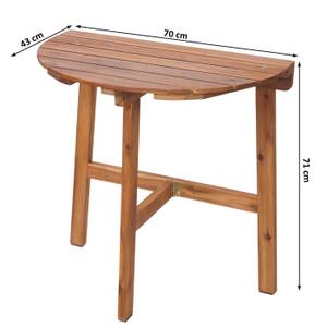 Klapptisch L19 Braun - Holzart/Dekor - Holz teilmassiv - 70 x 71 x 43 cm