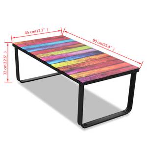 Couchtisch 241175 Glas - Metall - 45 x 32 x 90 cm