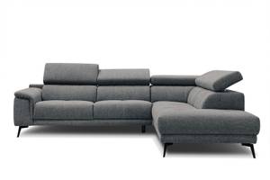 Ecksofa Fiero (5-Sitzer) Dunkelgrau