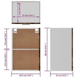 Hängeschrank 3016496-7 Braun - Eiche Dunkel - 39 x 60 cm