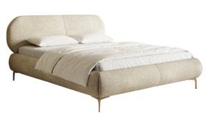 Polsterbett OVALLE Beige - Breite: 213 cm - Gold