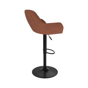 Tabouret de bar Adam (Lot de 2) Rouge - Textile - 51 x 107 x 56 cm