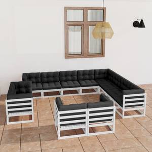 Salon de jardin (lot de 12) 3009712-2 Anthracite - Blanc