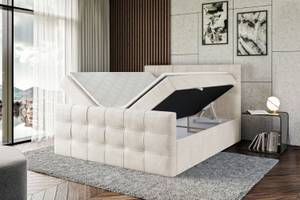 Boxspringbett SOLARIO Ecru - Breite: 160 cm - H4