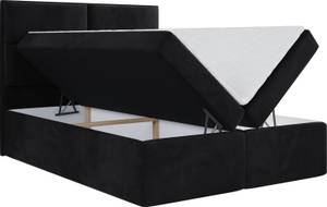 Boxspringbett mit Topper NESTEA Schwarz - Breite: 200 cm - H3