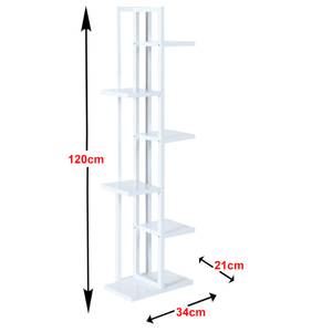 Support de plantes Tohmajärvi 5 niveaux Blanc