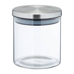 Vorratsgläser 500 ml im 9er Set Silber - Glas - Metall - Kunststoff - 10 x 11 x 10 cm