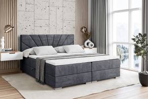 Boxspringbett MILTIO Steingrau - Breite: 120 cm - H4