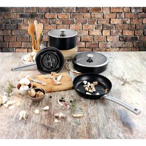 Batterie de Cuisine Ares 6 Pièces Noir - Métal