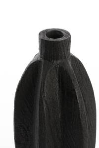 Vase NOVEM Schwarz - Massivholz - 13 x 26 x 13 cm