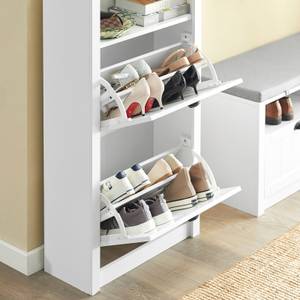 Armoire à Chaussures FSR87-K-W Blanc - Largeur : 60 cm