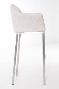 Barhocker Damaso Beige - Silber