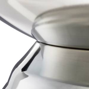 Sektkühler Schale Edelstahl Silber - Metall - 37 x 24 x 37 cm