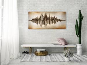 Holzbild Frequency 1001 Gold