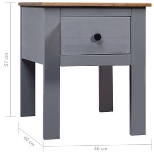 Nachttisch 298284 Grau - Massivholz - Holzart/Dekor - 46 x 57 x 40 cm