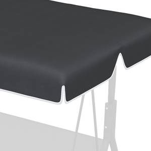 Hollywoodschaukel Ersatzdach Schwarz - Textil - 144 x 12 x 192 cm