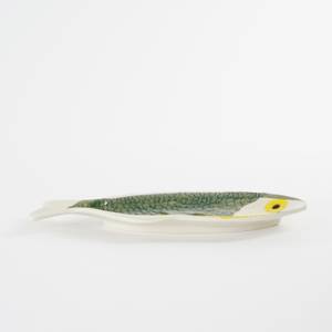 Assiette Poisson Vert - Céramique - 14 x 2 x 29 cm