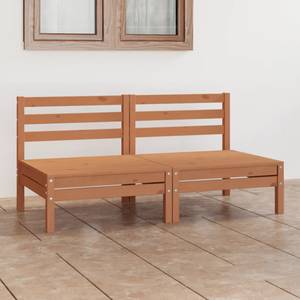 Canapé de jardin Marron - Bois massif - Bois/Imitation - 64 x 63 x 64 cm