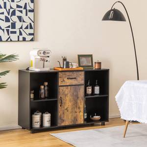 Sideboard Buffet Schrank Vintage Schwarz - Holzwerkstoff - 40 x 80 x 120 cm