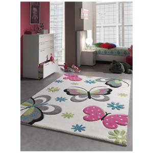 Tapis enfant KIDS PAPILLONS 60 x 110 cm