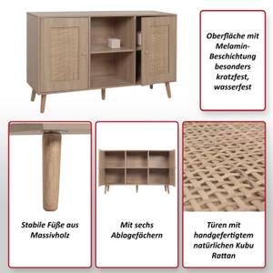 Sideboard M42 Braun - Holzwerkstoff - Holz teilmassiv - 120 x 77 x 38 cm