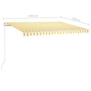 Markise 3006540-2 Weiß - Gelb - 350 x 450 cm