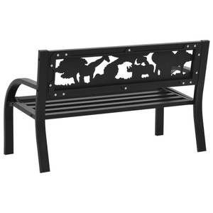 Banc de jardin 317773 Noir - Métal - 86 x 53 x 86 cm