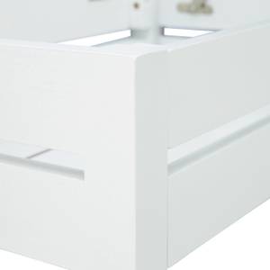 Étagère de salle de bains bambou blanc Blanc - Bambou - 46 x 77 x 30 cm