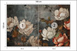 Fototapete Blumen PFLANZEN 3D Retro Stil 180 x 120 x 120 cm