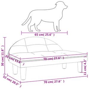 Lit pour chien 3015973 Gris foncé