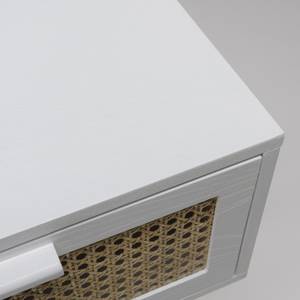 Nachttisch weiß 1 Schublade Weiß - Holz teilmassiv - 30 x 55 x 40 cm