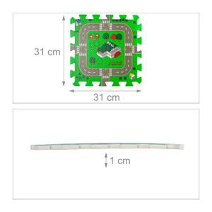 Tapis circuit pour enfants Gris - Vert - Matière plastique - 31 x 1 x 31 cm