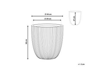 Cache-pot d'extérieur CHIOS Gris - 44 x 48 x 44 cm