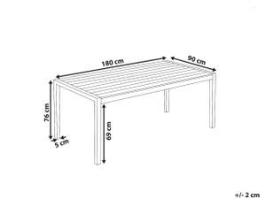 Table de salle à manger VERNIO Noir - Matière plastique - 90 x 76 x 180 cm